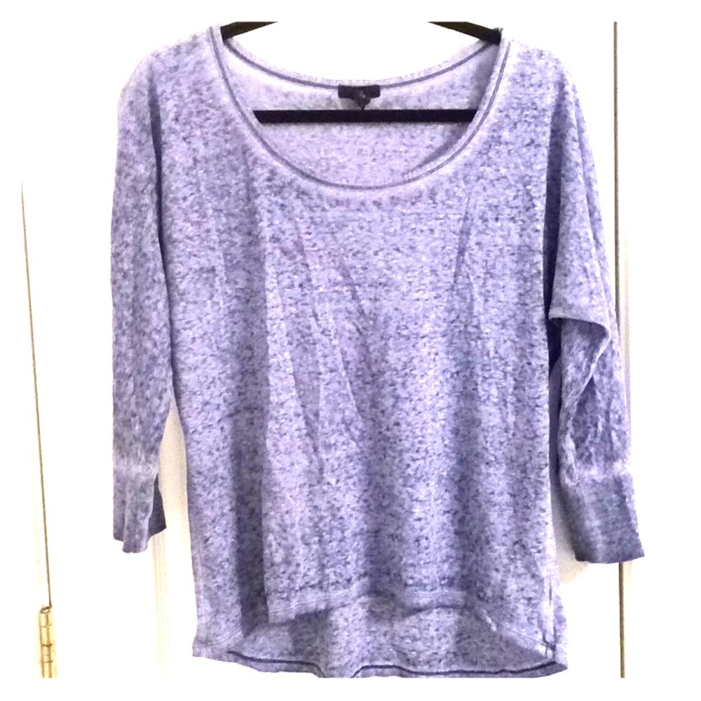 GAP Heather Blue Scoop Neck Tee